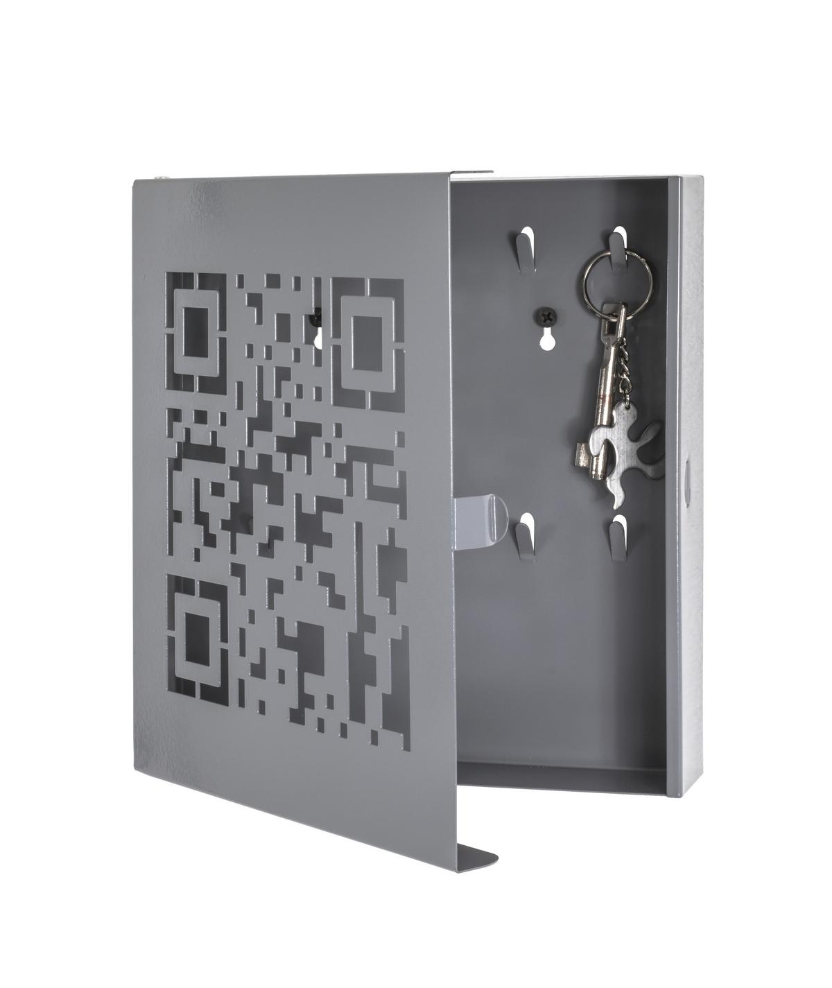 Schlüsselkasten Mit 10 Haken Schwarz Bxh: 22x24 Cm - Schwarz, Basics, Metall (22/24/5cm)