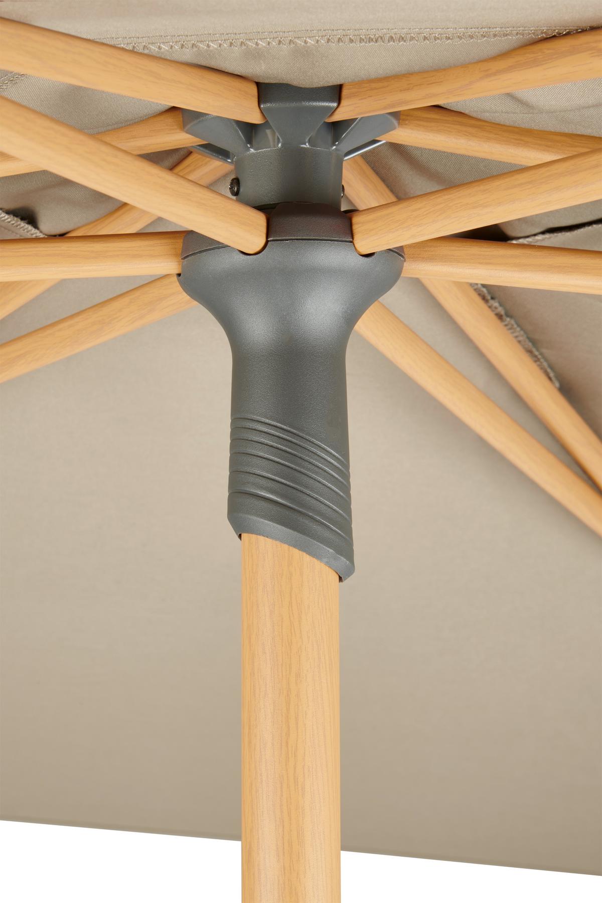 Sonnenschirm Sun BxHxT: 270x270x220 cm Taupe - Taupe, MODERN, Textil/Metall (270/270/220cm) - Beldano