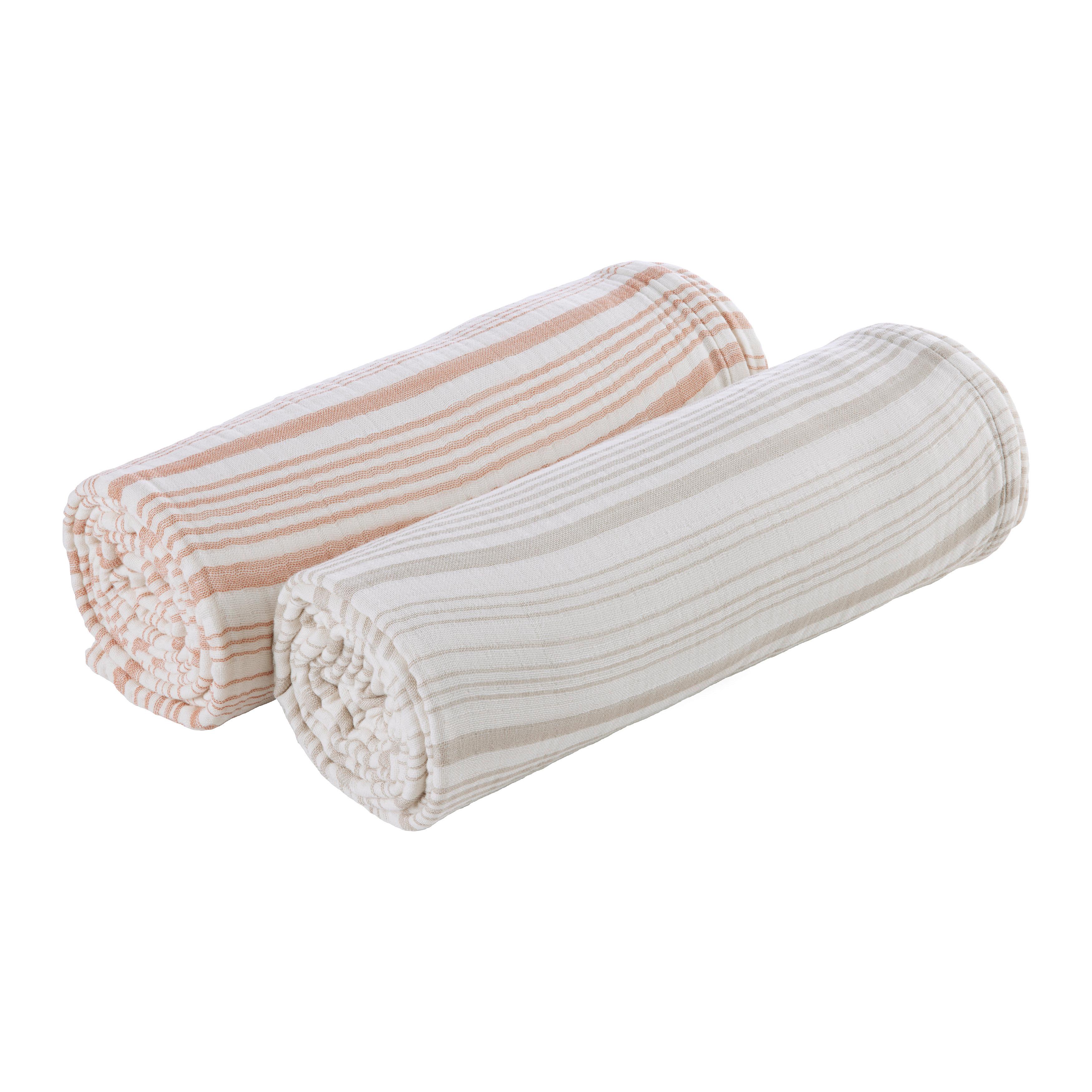 DENNÁ PRIKRÝVKA MARION - biela/béžová, Modern, textil (127/183cm) - Mömax