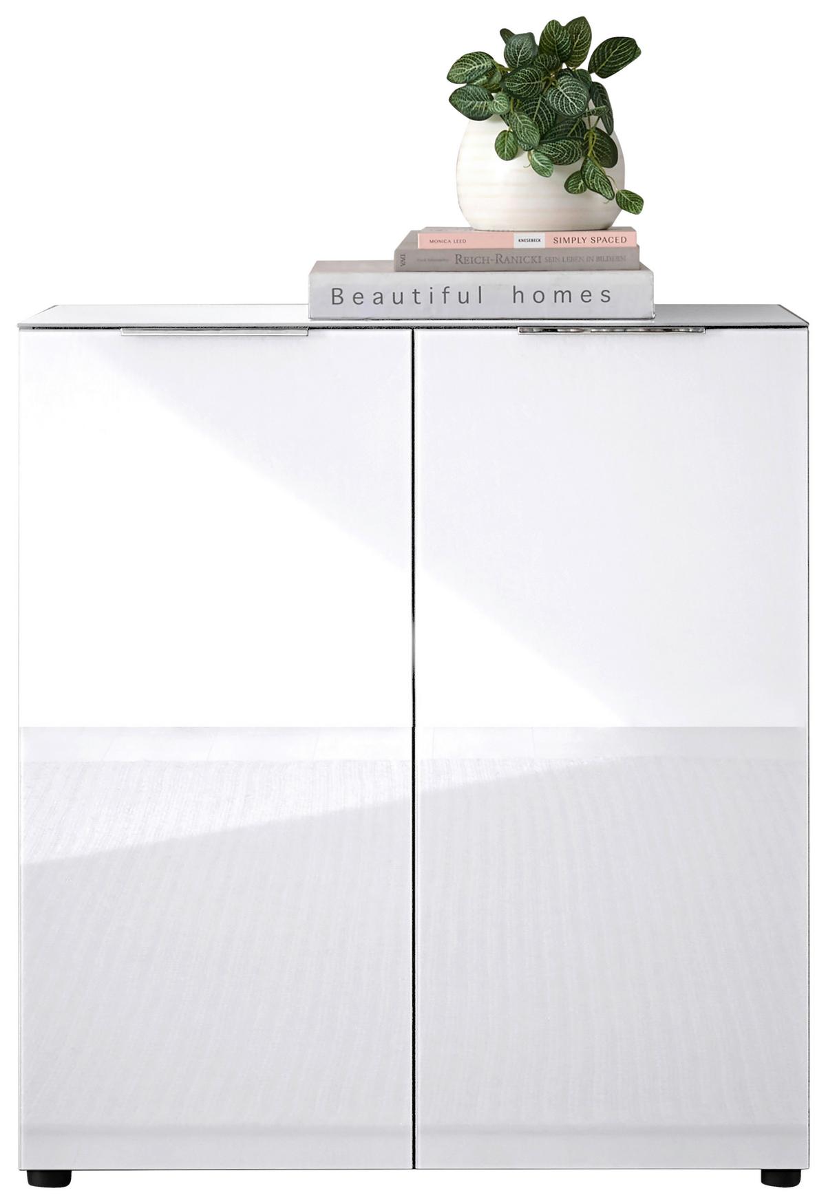 KOMODA SIENA -EXKLUSIV- - čierna/biela, Modern, kov/kompozitné drevo (90/99/40cm) - Mömax