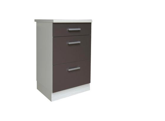 Spodní Skříňka Se Zásuvkami Margaret - bílá/šedá, Moderní, dřevěný materiál (40/85/52cm) Spodní Skříňka Se Zásuvkami Margaret - bílá/šedá, Moderní, dřevěný materiál (40/85/52cm)