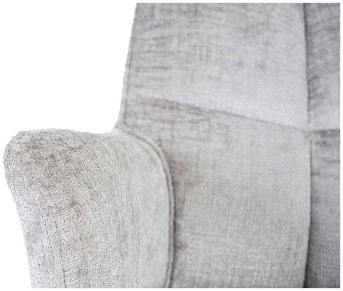 Stolička s podrúčkami LUCIA, sivá - čierna/sivá, Lifestyle, kov/textil (62/90/64cm) - Premium Living