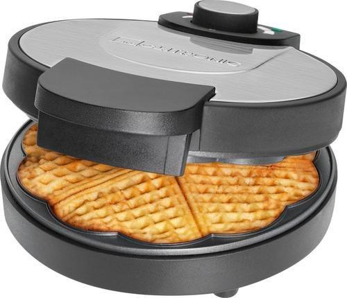 Waffeleisen Wa 3492 1000 W Temperaturregler - Edelstahlfarben/Schwarz, MODERN, Metall (26/10/26cm) - Clatronic