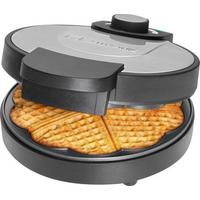 Waffeleisen Wa 3492 1000 W Temperaturregler - Edelstahlfarben/Schwarz, MODERN, Metall (26/10/26cm) - Clatronic