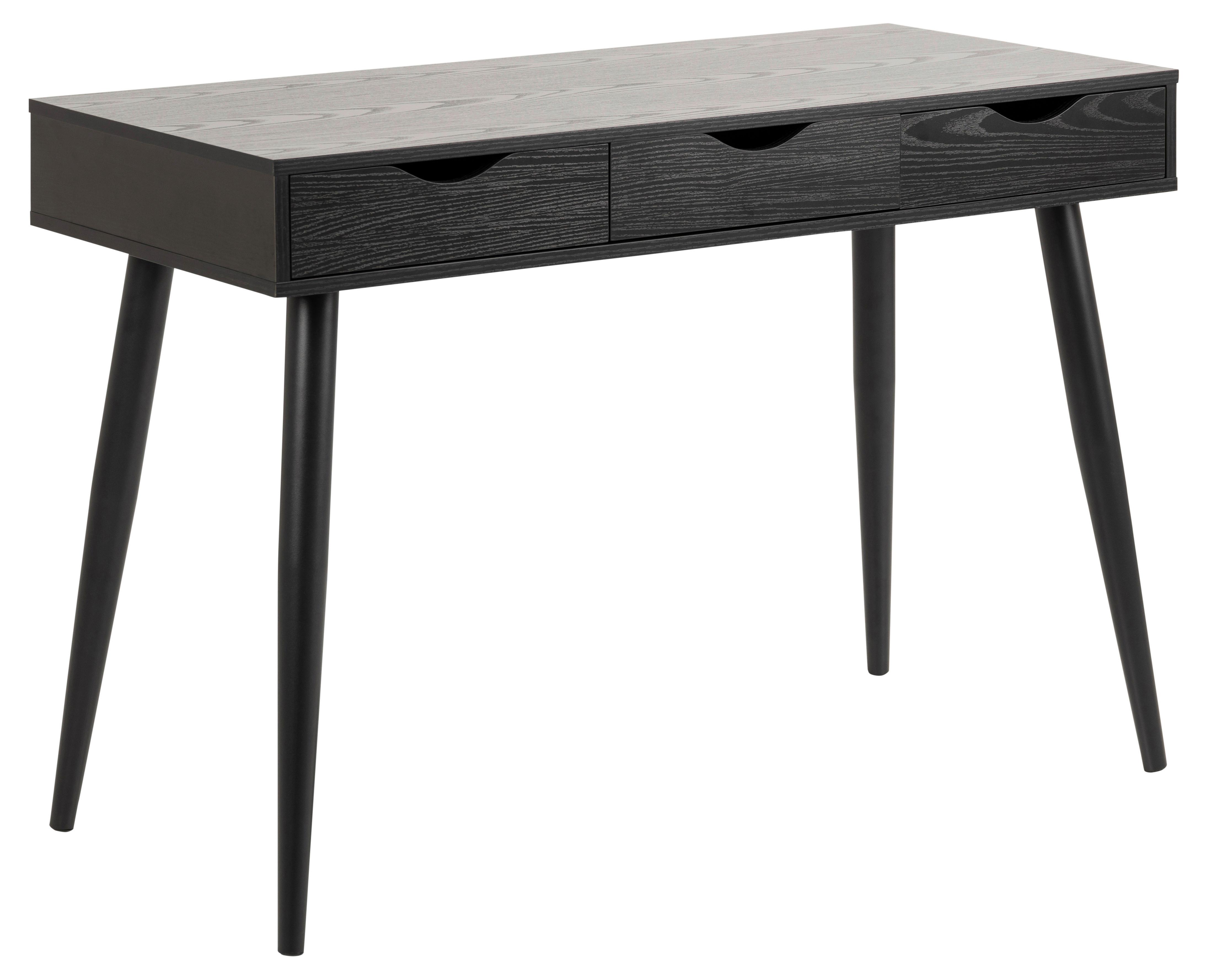 Schreibtisch Mit Laden B 110cm H 77,1cm Neptun, Eschefarben - Eschefarben/Schwarz, MODERN, Holzwerkstoff/Metall (110/50/77,1cm) - MID.YOU