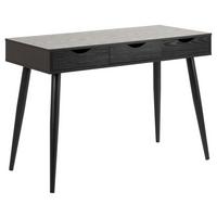 Schreibtisch mit Laden B 110cm H 77,1cm Neptun, Eschefarben - Eschefarben/Schwarz, MODERN, Holzwerkstoff/Metall (110/50/77,1cm) - MID.YOU