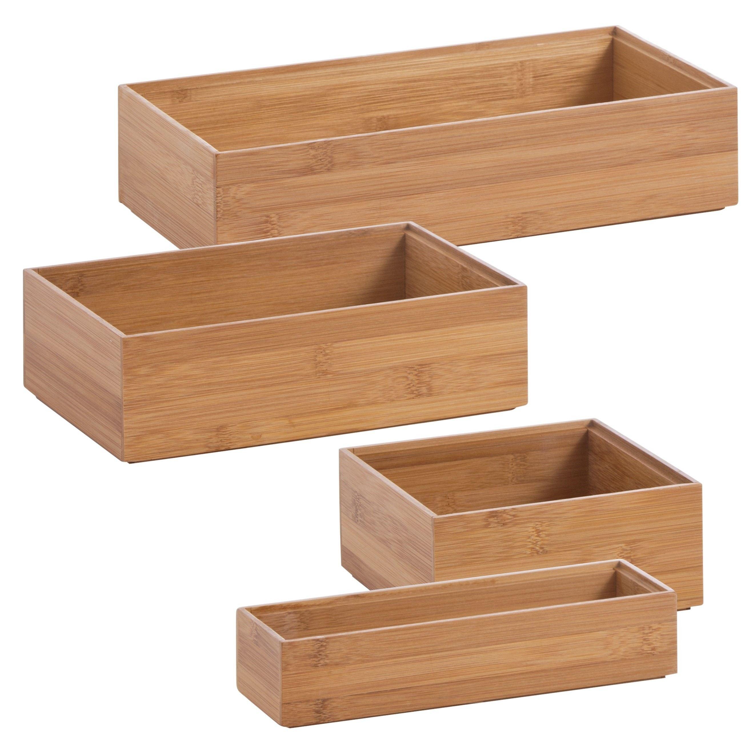 AUFBEWAHRUNGSBOXEN-SET BxHxT: ca. 40x27x23 cm - Naturfarben, Basics, Naturmaterialien (40/26,5/23cm) - Zeller Present