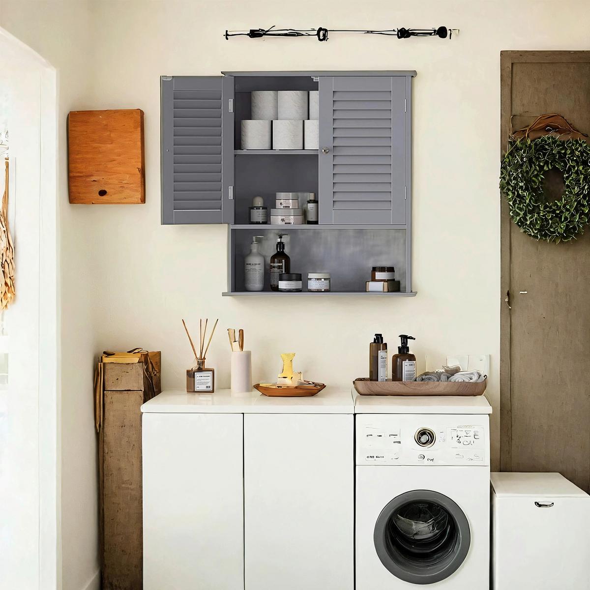 Hängeschrank Wall Cabinet - Grau, MODERN, Holzwerkstoff (60/70/20cm) - MID.YOU