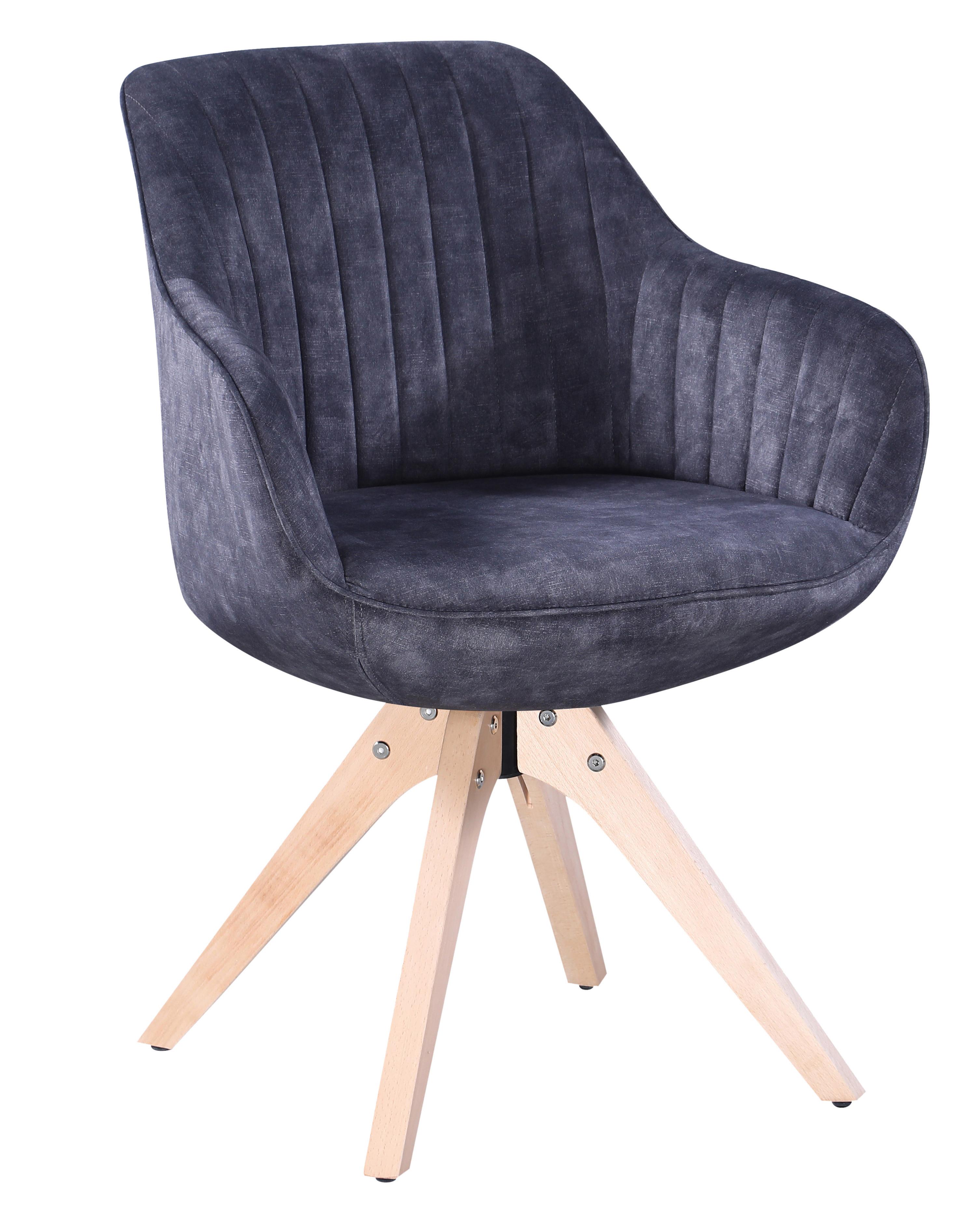 STOLIČKA S PODRÚČKAMI RELAX - hnedá/antracitová, Modern, drevo/textil (60/82/61cm) - Mömax