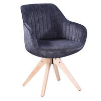 STOLIČKA S PODRÚČKAMI RELAX - hnedá/antracitová, Modern, drevo/textil (60/82/61cm) - Mömax