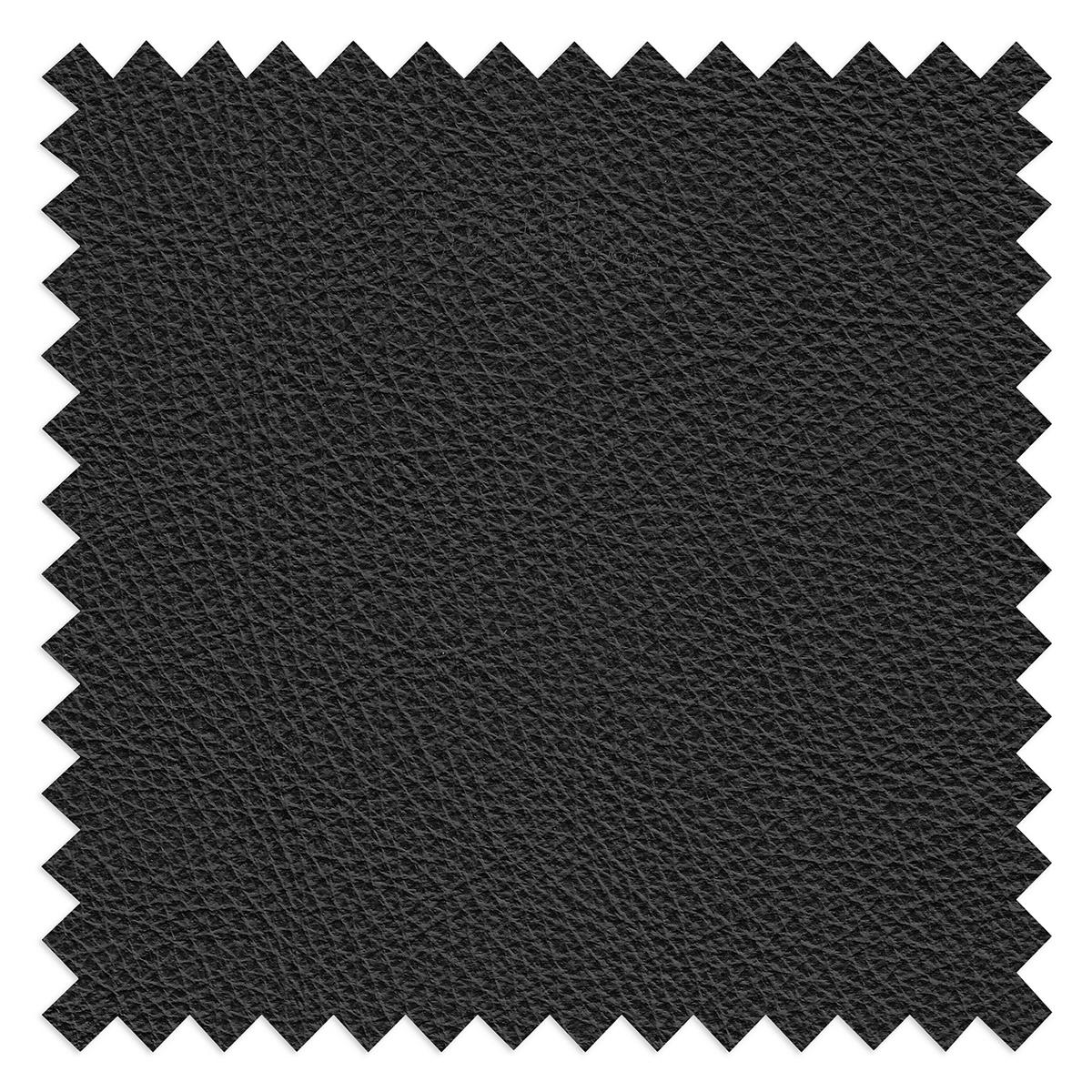 2-sitzer-sofa Derby Echtleder Schwarz B: 185 Cm - Chromfarben/Schwarz, Design, Leder (185/92/99cm) - Livetastic