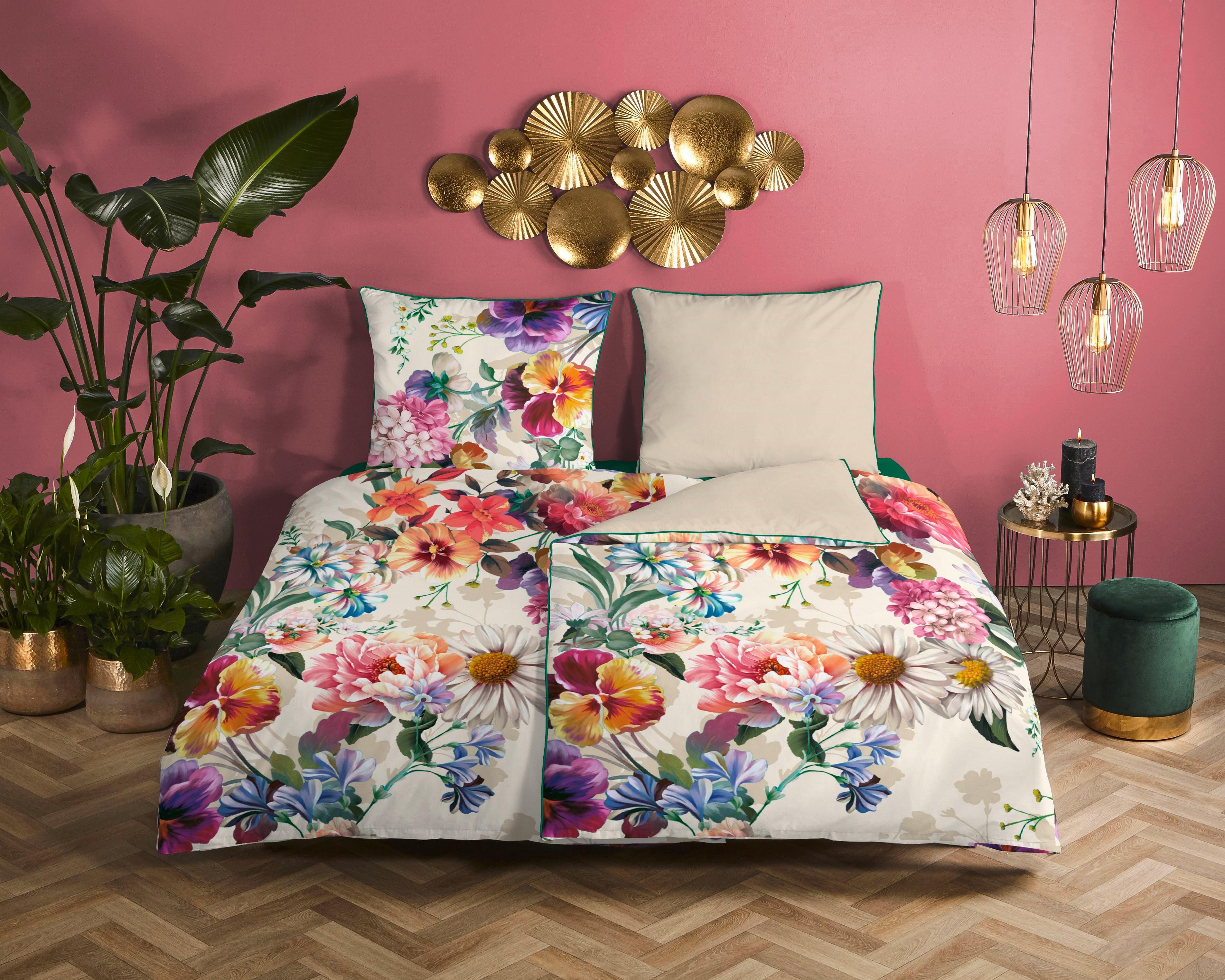 Wendebettwäsche Novara Multicolor 135x200 cm - Multicolor, Natur, Textil (135/200cm)