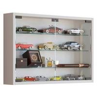 Hängevitrine Mandosa M B: 60cm Weiß Dekor Mit Sicherheitsglas - Transparent/Weiß, KONVENTIONELL, Glas/Holzwerkstoff (60/40/10cm) - MID.YOU