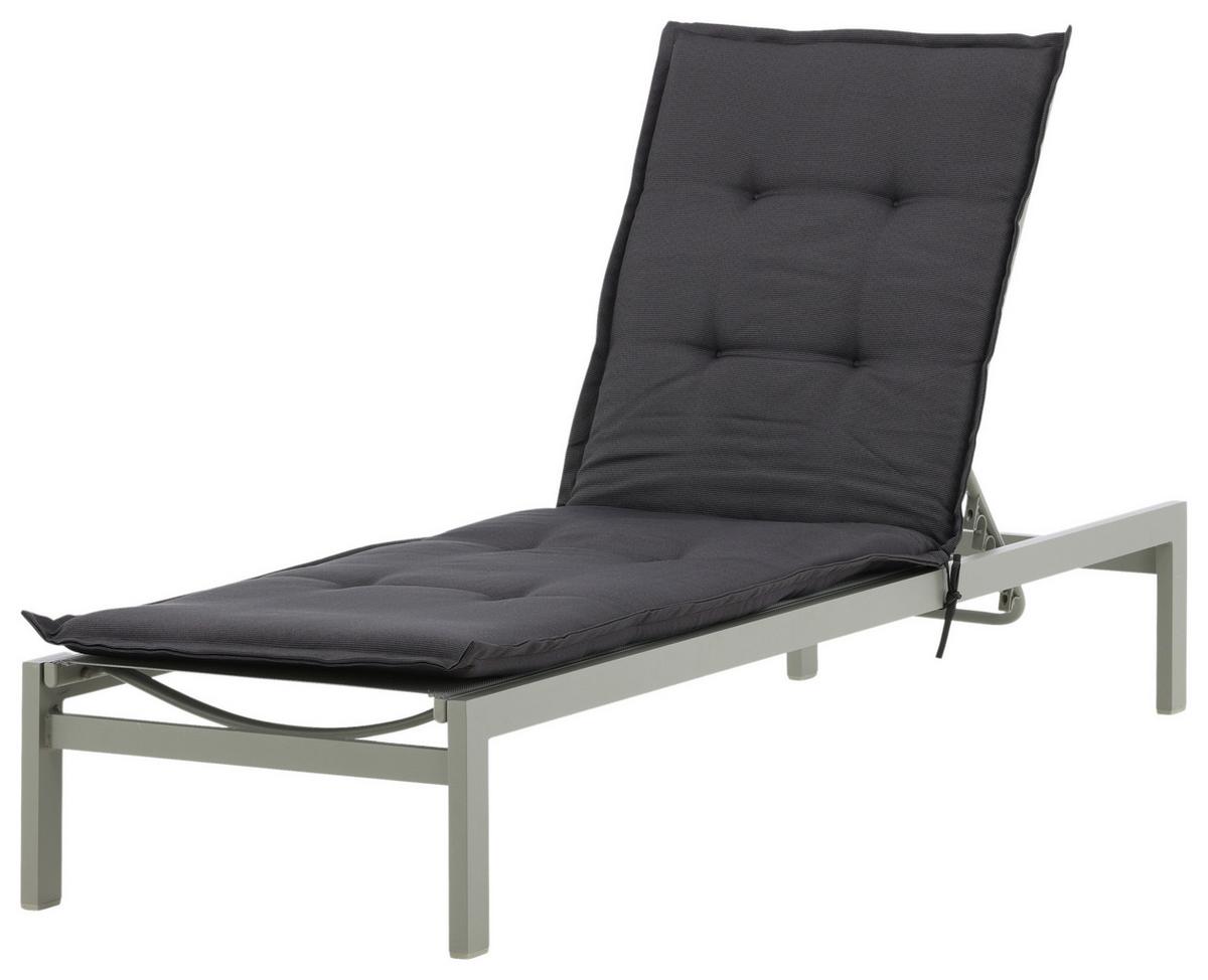 Liegenauflage Cushion - Dunkelgrau, KONVENTIONELL, Textil (60/5.5/193cm) - Gardenson