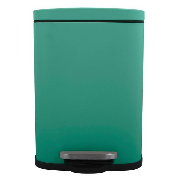 Treteimer Akira 5l Grün Metall LxBxH: 21,4x17,6x30 cm - Schwarz/Grün, Basics, Kunststoff/Metall (21,4/17,6/30cm)