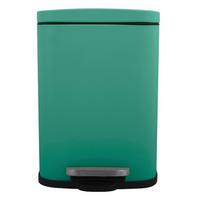 Treteimer Akira 5l Grün Metall LxBxH: 21,4x17,6x30 cm - Schwarz/Grün, Basics, Kunststoff/Metall (21,4/17,6/30cm)