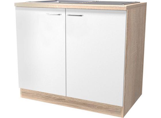 Skrinka Pod Drez Samoa Dspu 100 Es - farby dubu/biela, Konvenčný, kompozitné drevo (100/85/57cm) Skrinka Pod Drez Samoa Dspu 100 Es - farby dubu/biela, Konvenčný, kompozitné drevo (100/85/57cm)