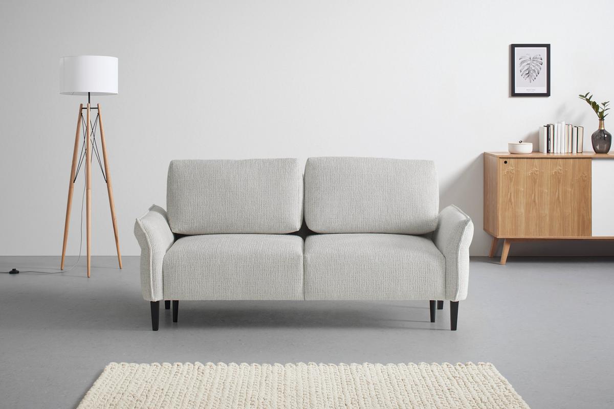 Třímístná pohovka CUSTOM, krémová - černá/krémová, Moderní, dřevo/textil (183/85/92cm) - Mömax