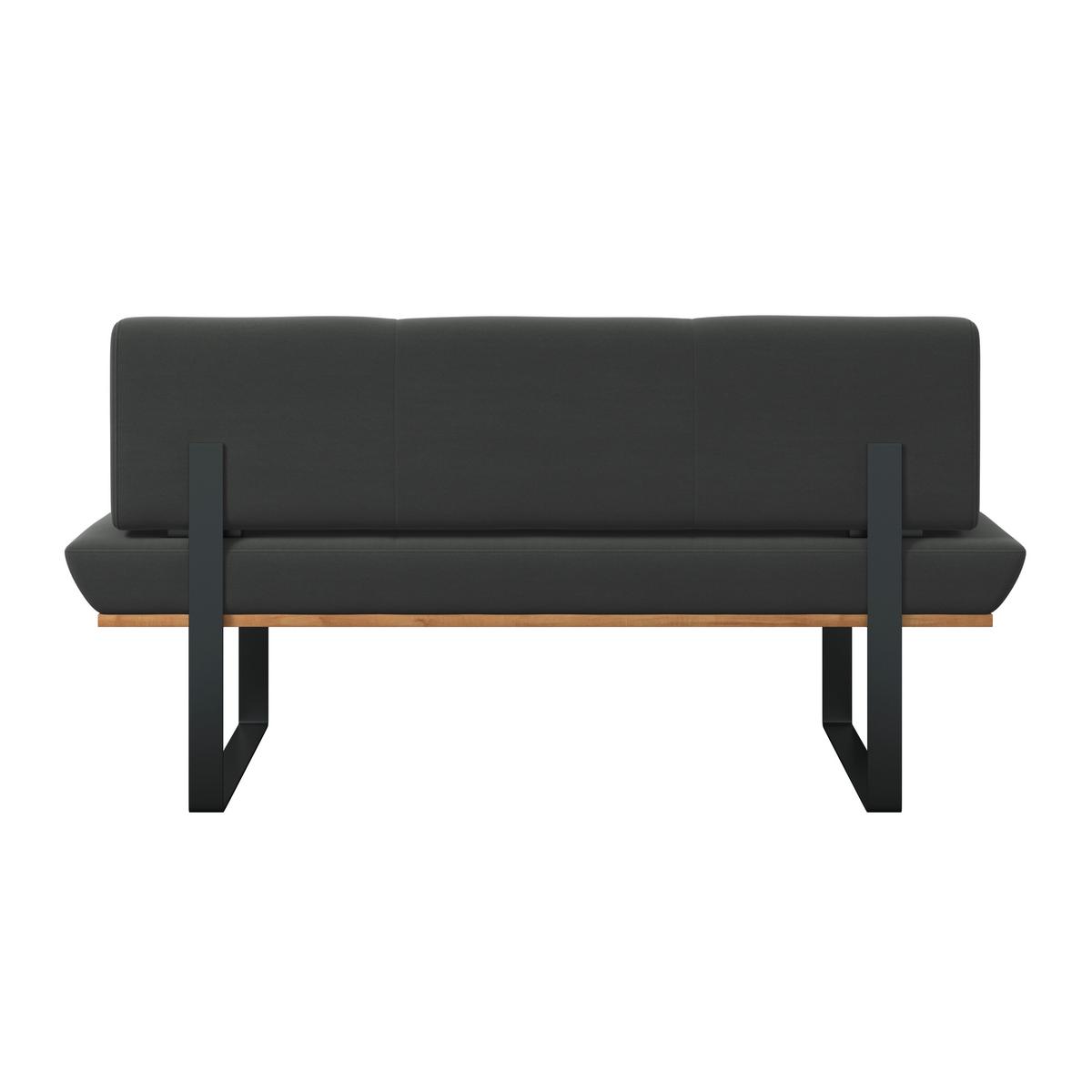 Sitzbank Tristan Webstoff anthrazit, B: 170cm - Anthrazit/Schwarz, MODERN, Holz/Textil (170/48/90cm) - James Wood