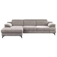 Ecksofa Titus Beige Chenille - Beige/Schwarz, Design, Textil (291/80-98/178cm) - Livetastic
