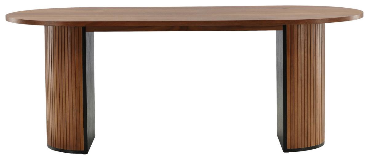 Esstisch Bianca - Schwarz/Naturfarben, Design, Holz/Holzwerkstoff (200/90/75cm) - Livetastic
