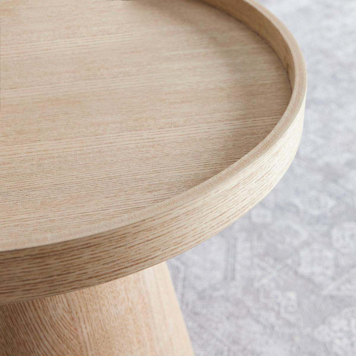 Odkládací stolek P: 38cm - přírodní barvy, Moderní, dřevo/kompozitní dřevo (38/38cm) - Premium Living