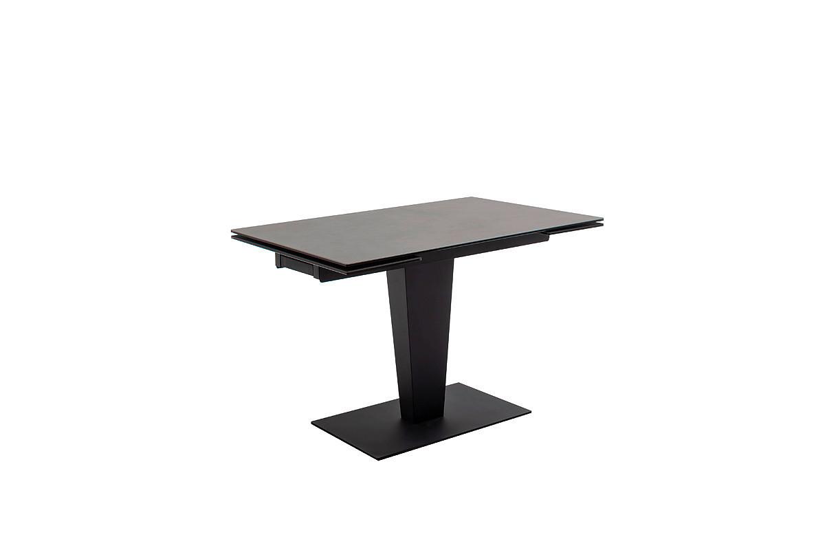 Ausziehtisch Pesaro 120 Az 120-180x76x80cm Anthrazit - Anthrazit/Schwarz, Trend, Keramik/Metall (120-180/76/80cm)