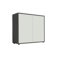 Kommode 79 cm Mailand Typ 4, Anthrazit - Anthrazit/Schwarz, MODERN, Holzwerkstoff (79/73/33cm) - MID.YOU