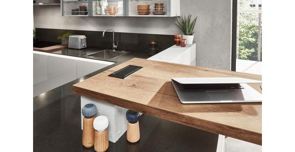 Einbauküche Luxor Frei Planbar Modern, Grifflos - Schwarz/Grau, MODERN, Holzwerkstoff - Vertico