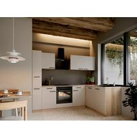 ECKKÜCHE Merle, Kaschmir S: 250x172cm - Kaschmir/Eichefarben, Trend, Holzwerkstoff (250/172cm) - Respekta