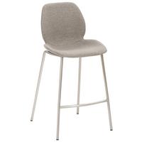 Tresenstuhl My Solo - Edelstahlfarben/Hellgrau, KONVENTIONELL, Textil/Metall (49/97/53cm) - Livetastic