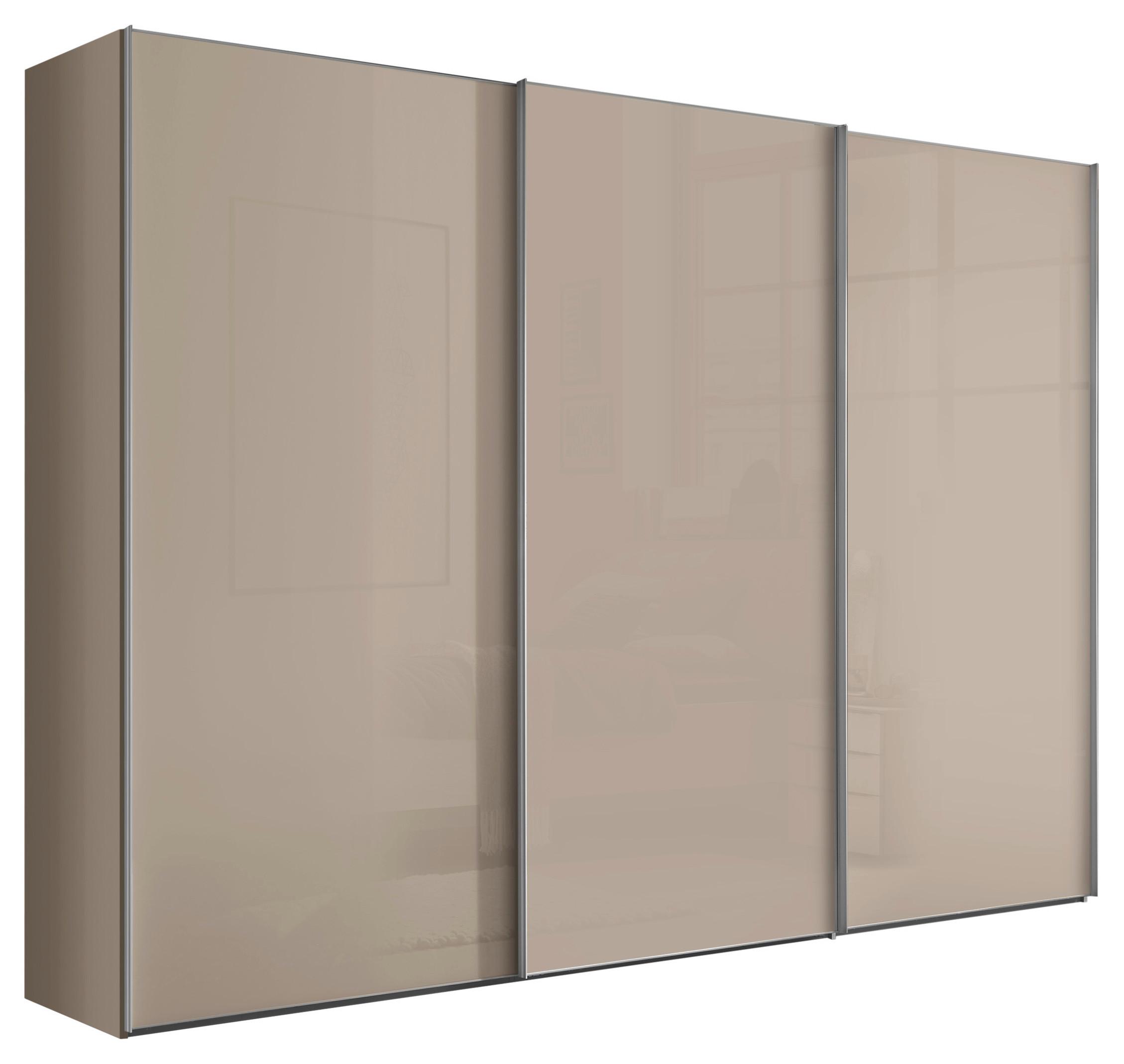 Šatníková skriňa LUMOS - piesková/hliníková, Konventionell, kov/kompozitné drevo (249/222/68cm)