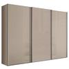 Šatní skříň LUMOS, šířka 249 cm - pískové barvy/barvy hliníku, Konvenční, kov/kompozitní dřevo (249/222/68cm)