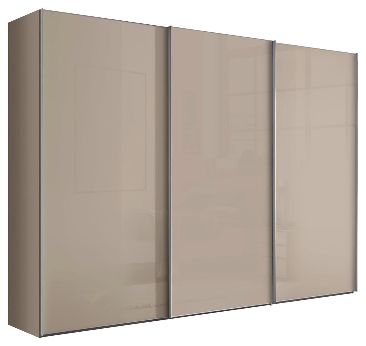 Šatníková skriňa LUMOS - piesková/hliníková, Konventionell, kov/kompozitné drevo (249/222/68cm)