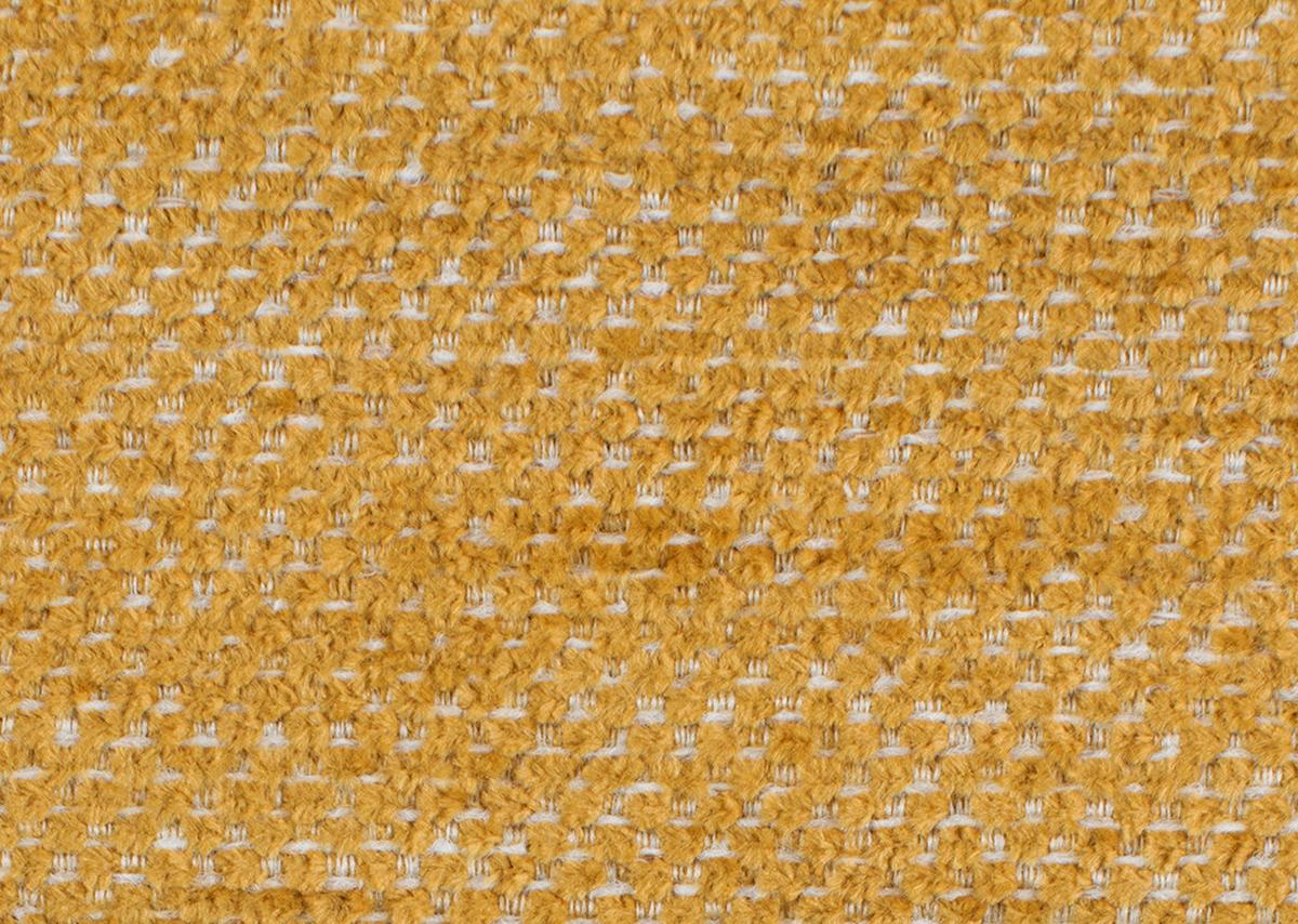 Rohová sedačka ROSALIE, levá s úložným priestorom a lôžkom - curry žlutá/černá, Konvenční, kov/textil (184/265cm)