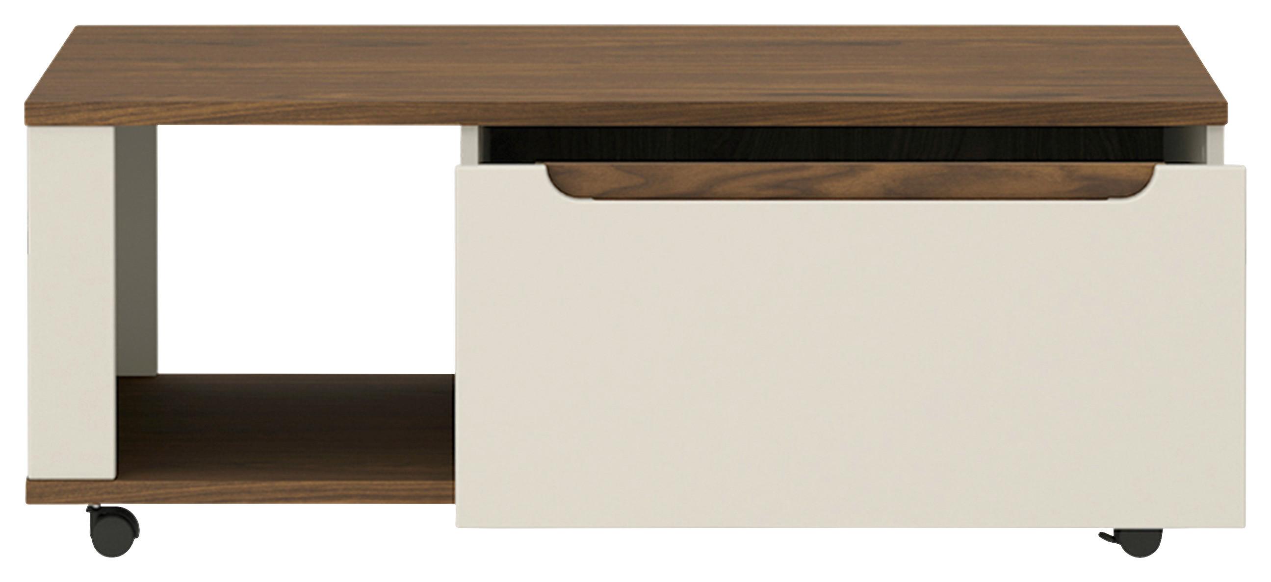 Couchtisch Kansas Nussbaum/Kaschmir B: 110cm - Kaschmir/Nussbaumfarben, Basics, Holzwerkstoff/Kunststoff (110/43/65cm) - Hom`in