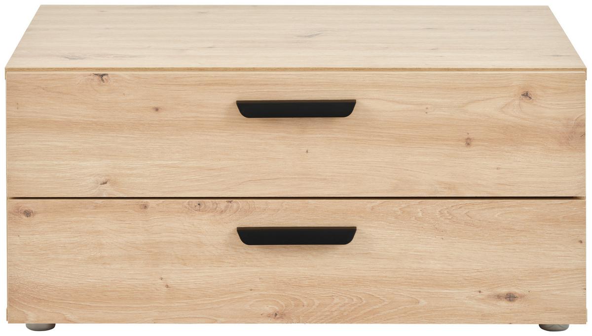 Fiókos Tároló Basic Two 2s - Artisan tölgy, Konventionell, faalapú anyag (74/35/51,9cm)