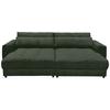 Mega pohovka LOVESEAT zelená - čierna/tmavozelená, Konventionell, kompozitné drevo/textil (292/90/194cm) - MID.YOU