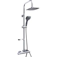 Brausegarnitur Shower Chrom 3 -fach verstellbar Seifenablage - Chromfarben, MODERN, Kunststoff/Metall (33/96/22cm)