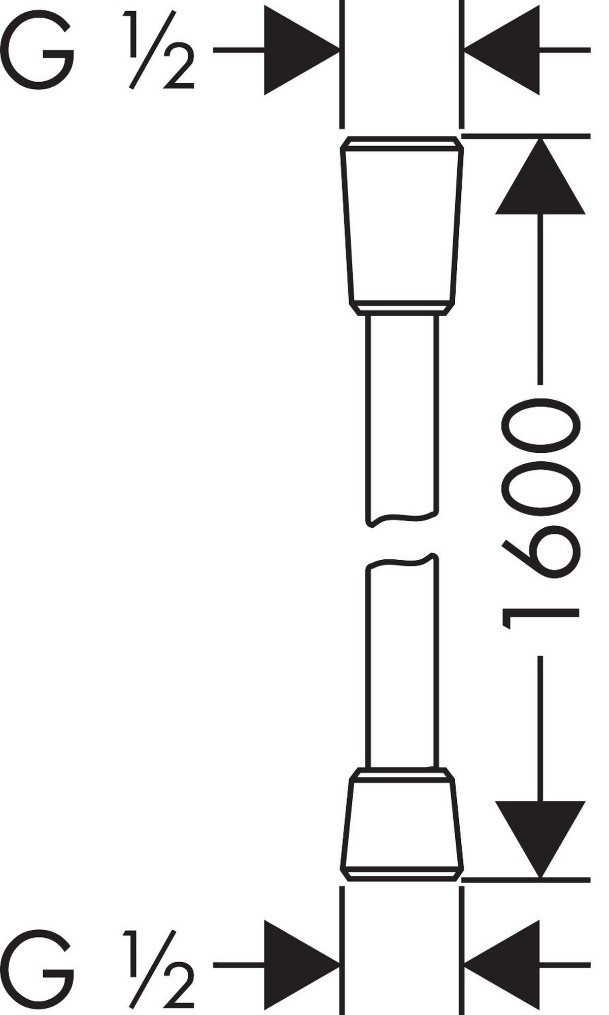 Brauseschlauch Hg Isiflex L: 160 cm Chromfarben - Basics, Kunststoff/Metall (160cm) - Hansgrohe