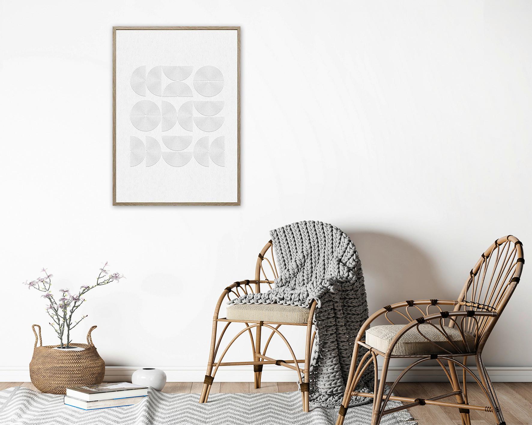 Obraz na plátně MIKE, 50x70x2,2cm - bílá/přírodní barvy, Moderní, kompozitní dřevo/plast (50/70/2,2cm) - Mömax