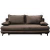 Schlafsofa Look Braun Inkl.bettkasten+schlaffunktion - Schwarz/Braun, Design, Textil (217/73/86/106cm) - MID.YOU