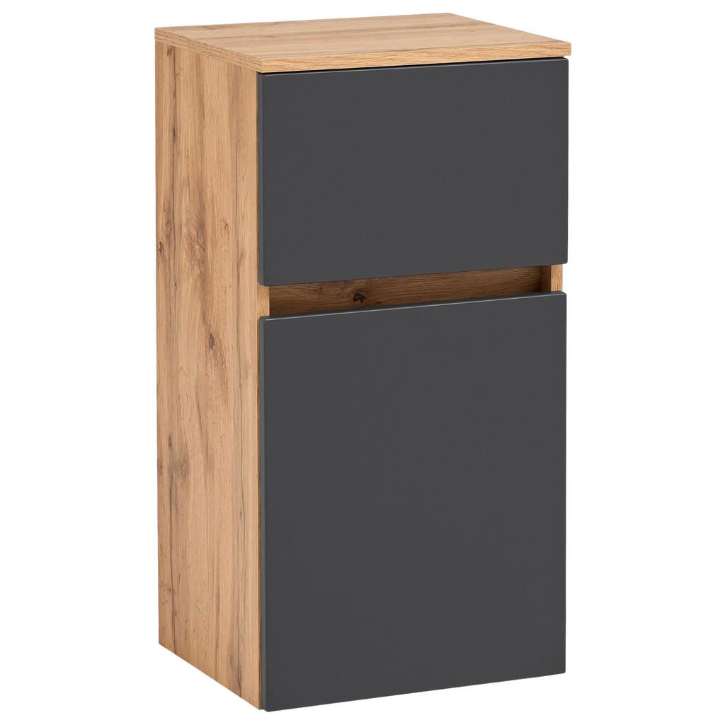 Unterschrank Kopenhagen B: 40 cm Grau/Eiche Dekor