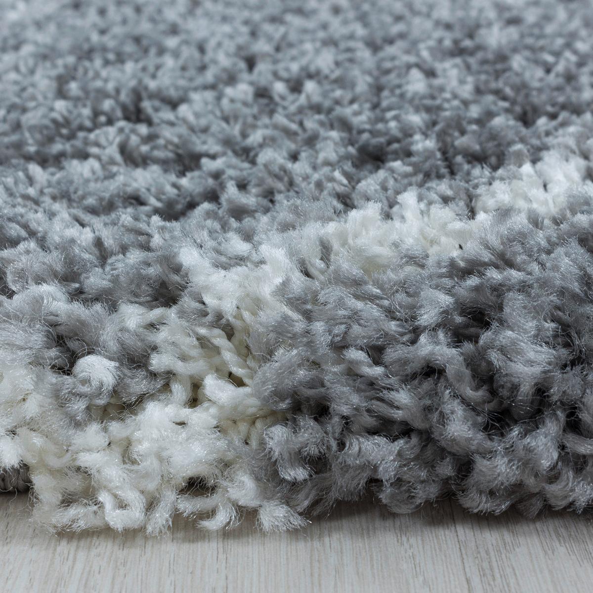 Hochflor Teppich Grau Alvor 80x150 cm - Grau, Basics, Textil (80/150cm)