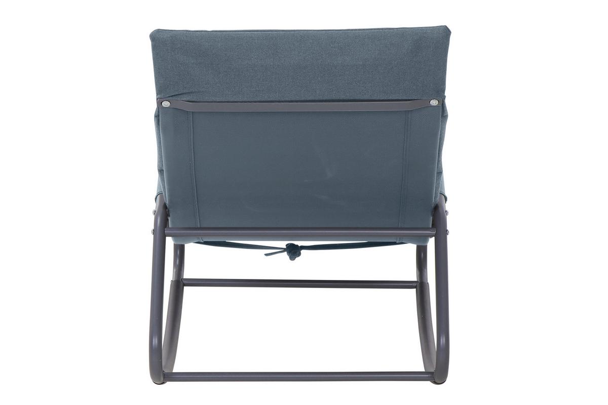 Schaukelliege Metall/Kunststoff/Textil - Blaugrau, KONVENTIONELL, Kunststoff/Textil (57/81/143cm) - Siena Garden