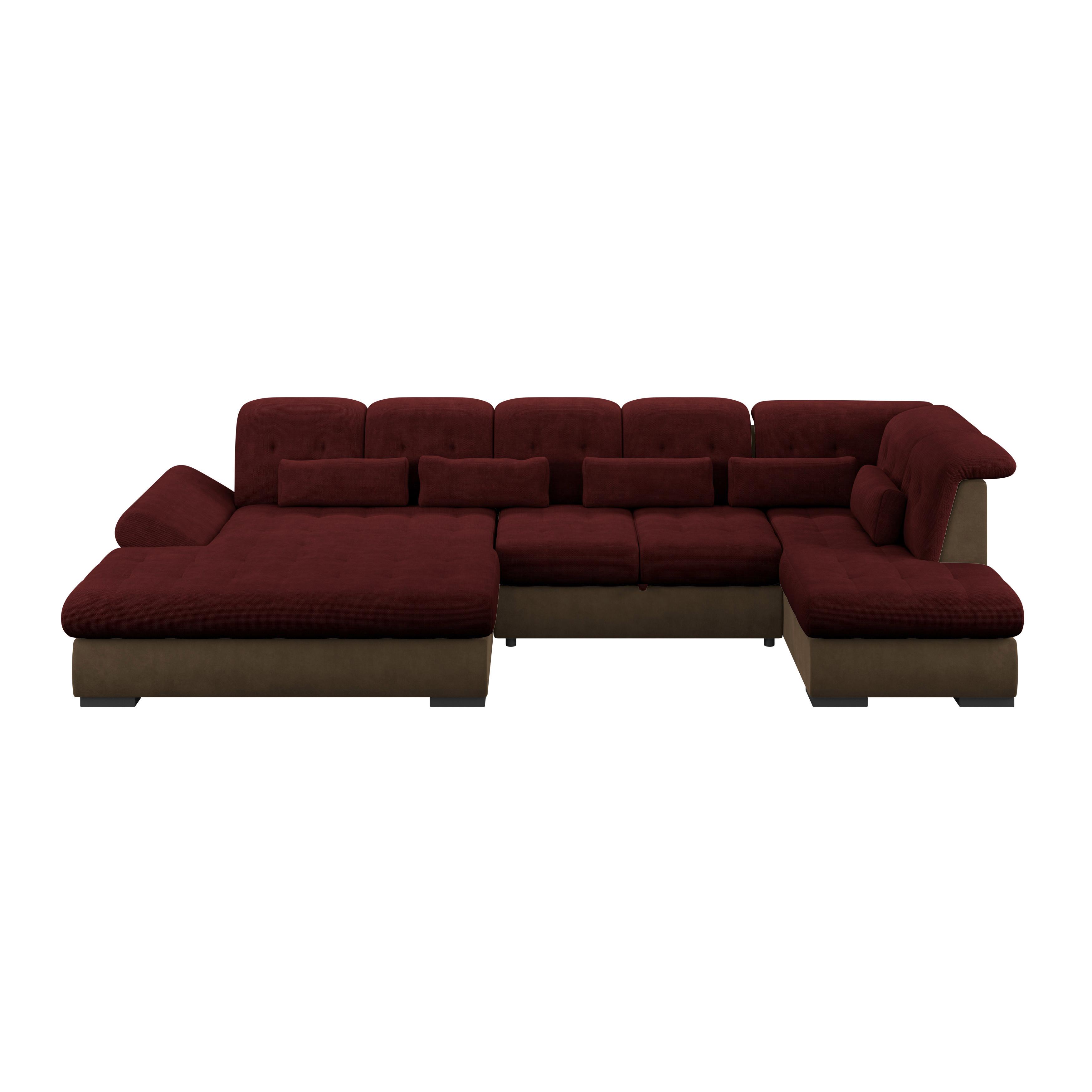 Wohnlandschaft Madera Rubinrot, S: 358x212 cm