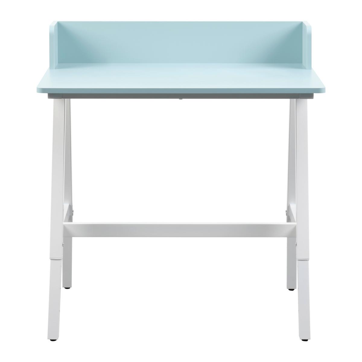 Písací stolík EMMELIE - svetlomodrá/biela, Modern, kov/kompozitné drevo (80/54-85/60cm) - Mömax