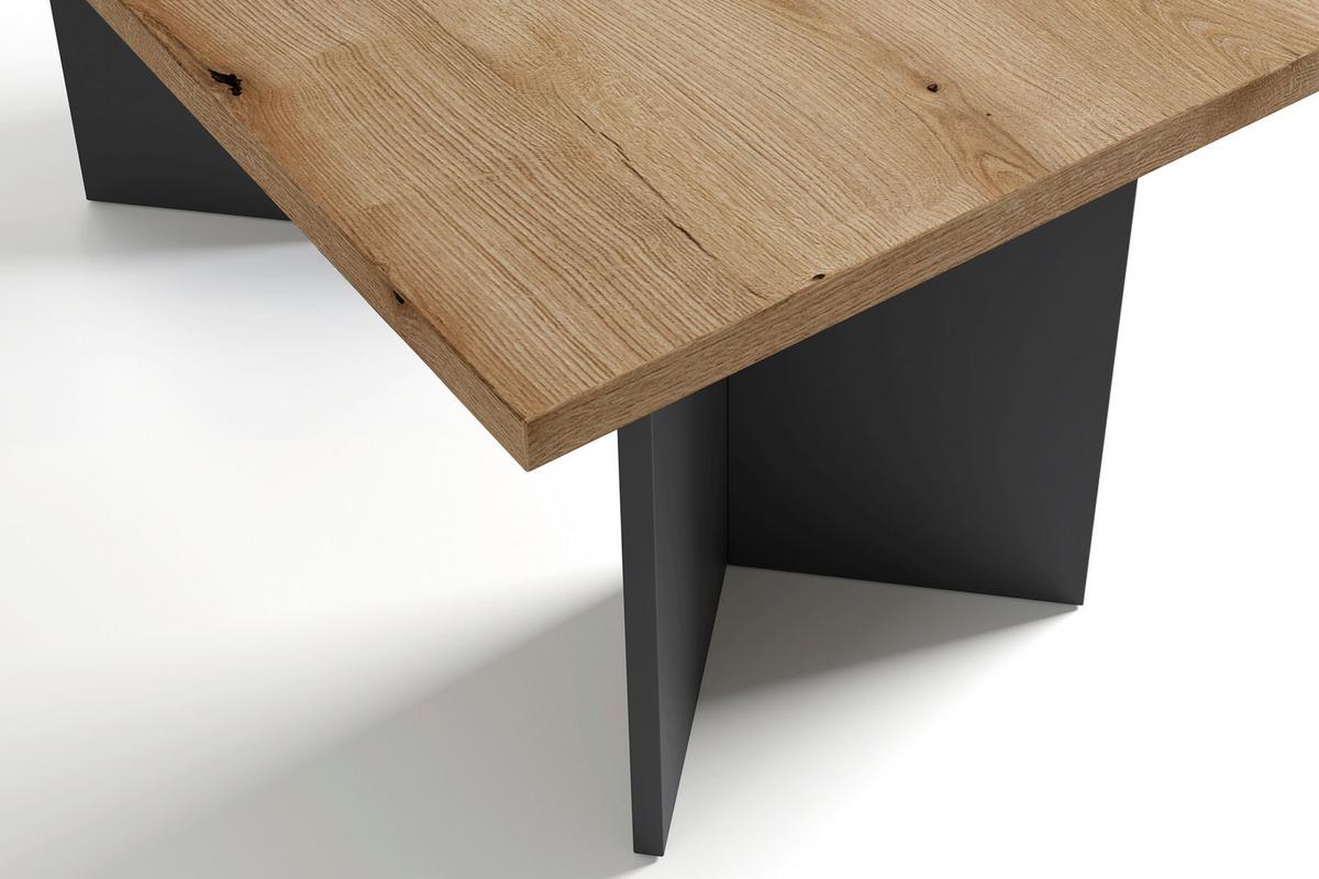 Esstisch Marten - Eichefarben/Anthrazit, MODERN, Holzwerkstoff (160/90/75,5cm) - MID.YOU