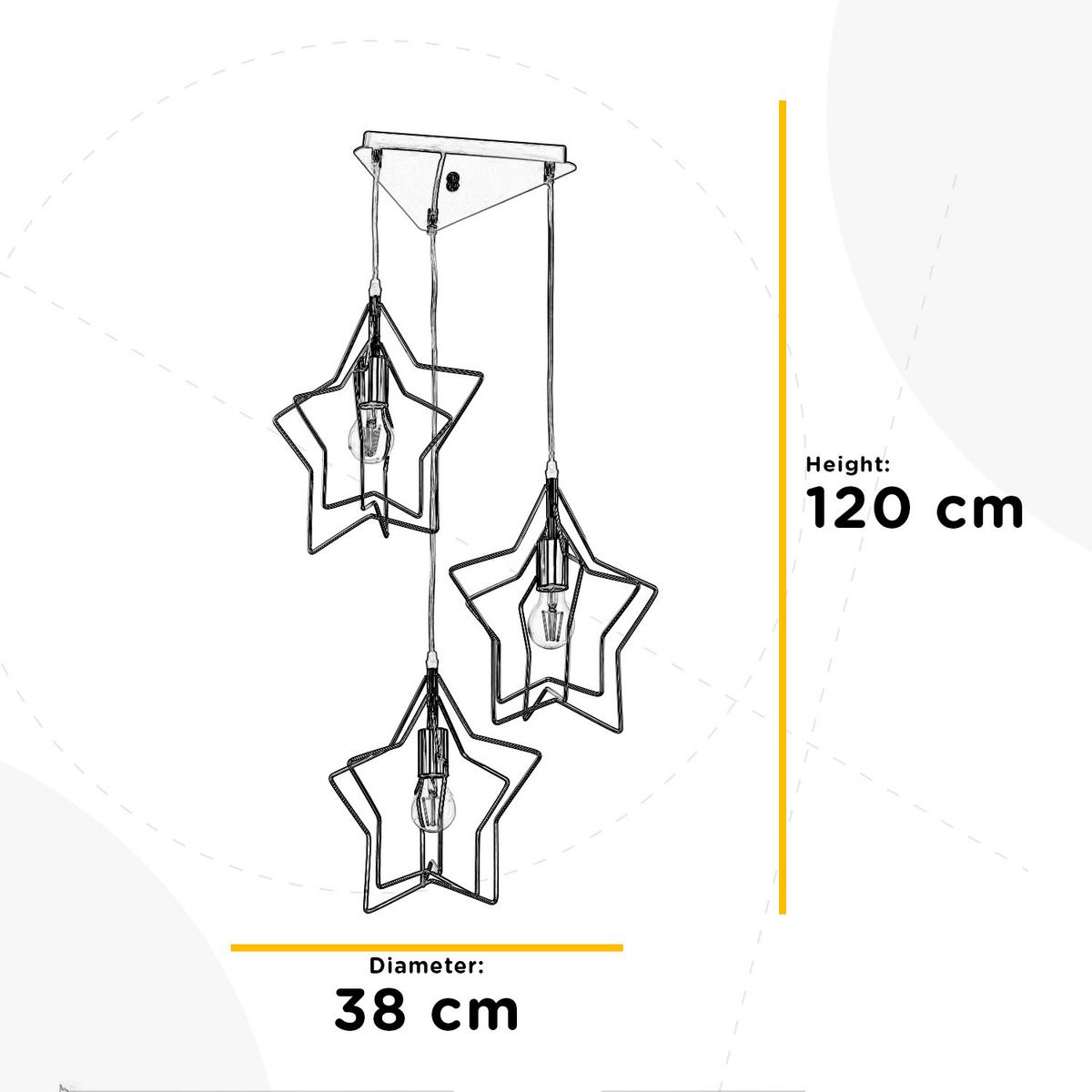 Kinderhängeleuchte 4983/s - Chromfarben, Design, Metall (38/120cm)