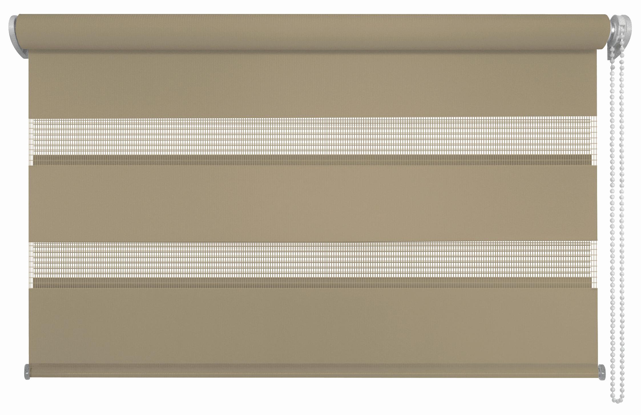 Doppelrollo Duorollo Braun B: 100 Cm - Braun, Design, Textil (100/160cm) - Homeware